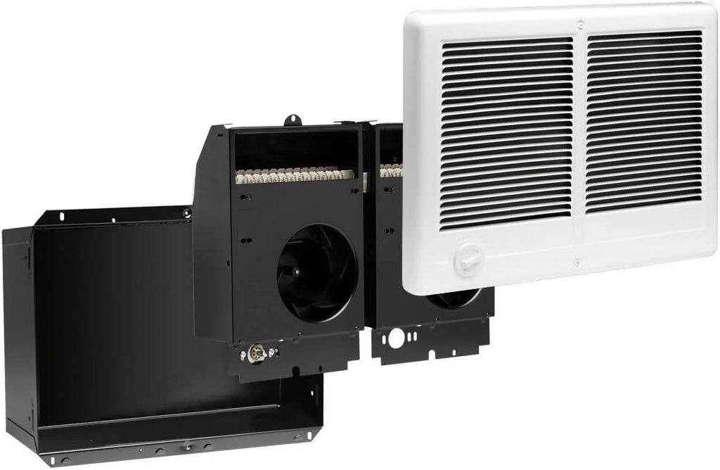 White Twin Electric Wall Heater with Thermostat S78148