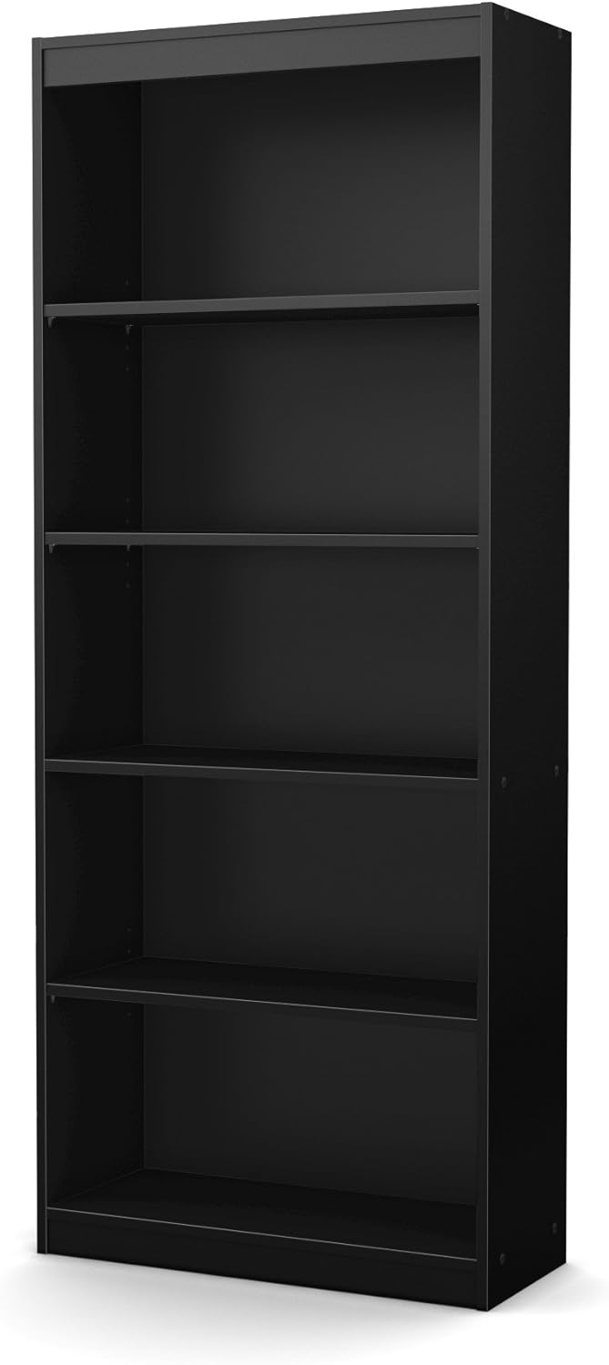 5-Shelf Pure White Bookcase V53931