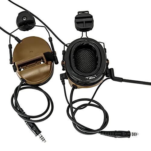 Tactical Headset with ARC Helmet Rail Mount and PTT Adapter Kenwood Plug G227819