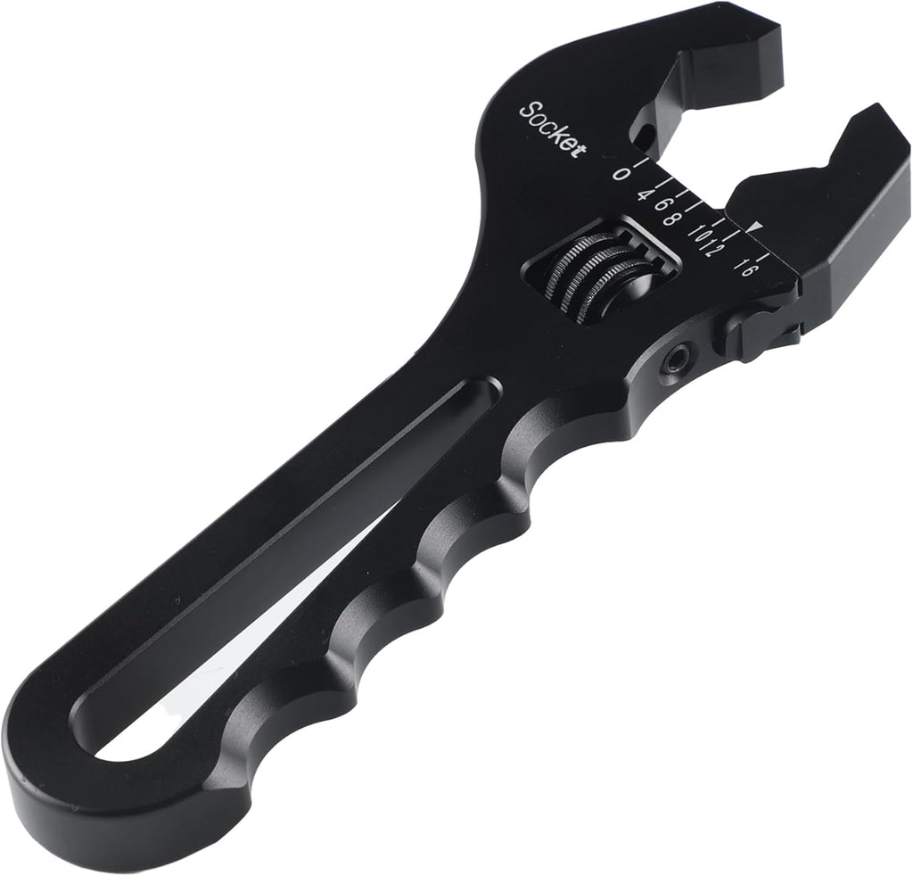 Black Aluminum Adjustable Wrench L4192