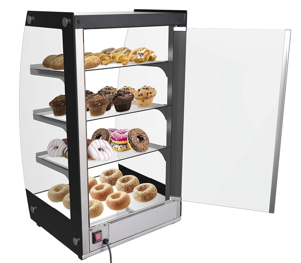 Commercial Glass Bakery Display Case 4 Tier with LED Lighting C201