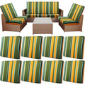 8 Pcs Patio Stretch Sofa Cushion Cover (Blue Red Green) R77496