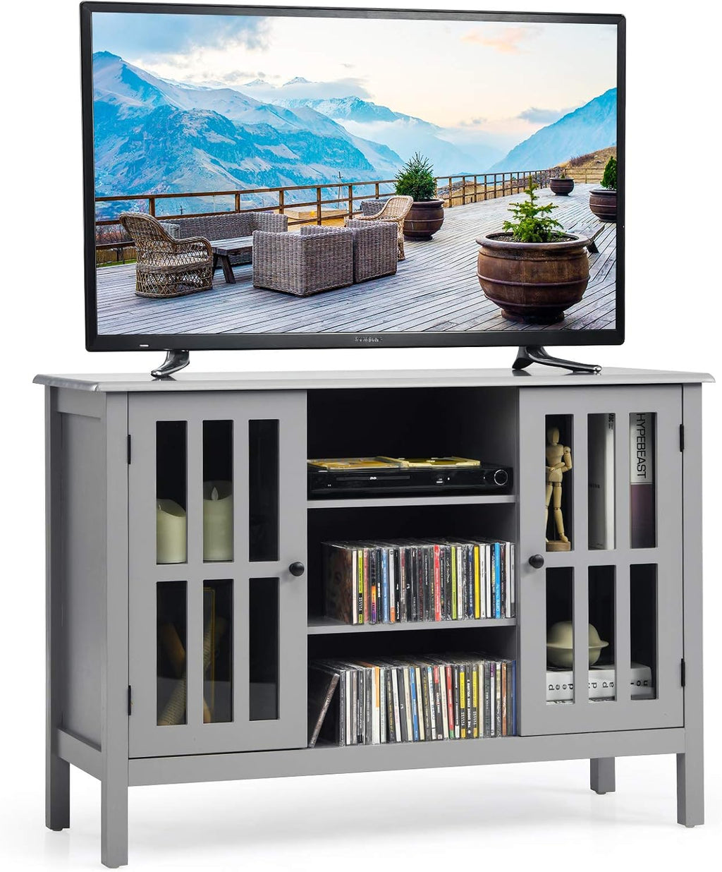White Wood TV Stand C3221