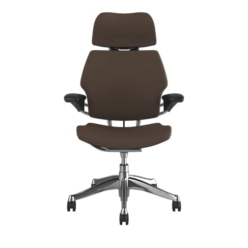 Polished Aluminum Frame Black Lotus Fabric Ergonomic Office Chair with Headrest I10916