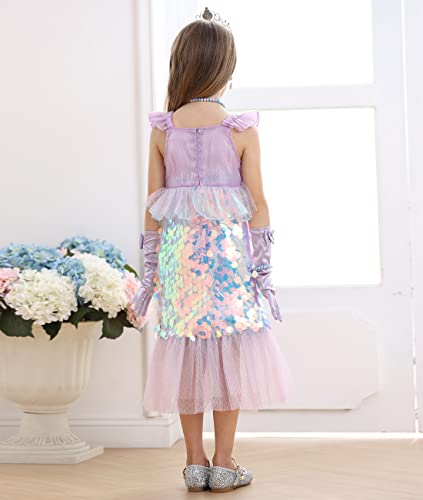 Sequins Mermaid Princess Party Dress for Toddler Kids Baby E96171