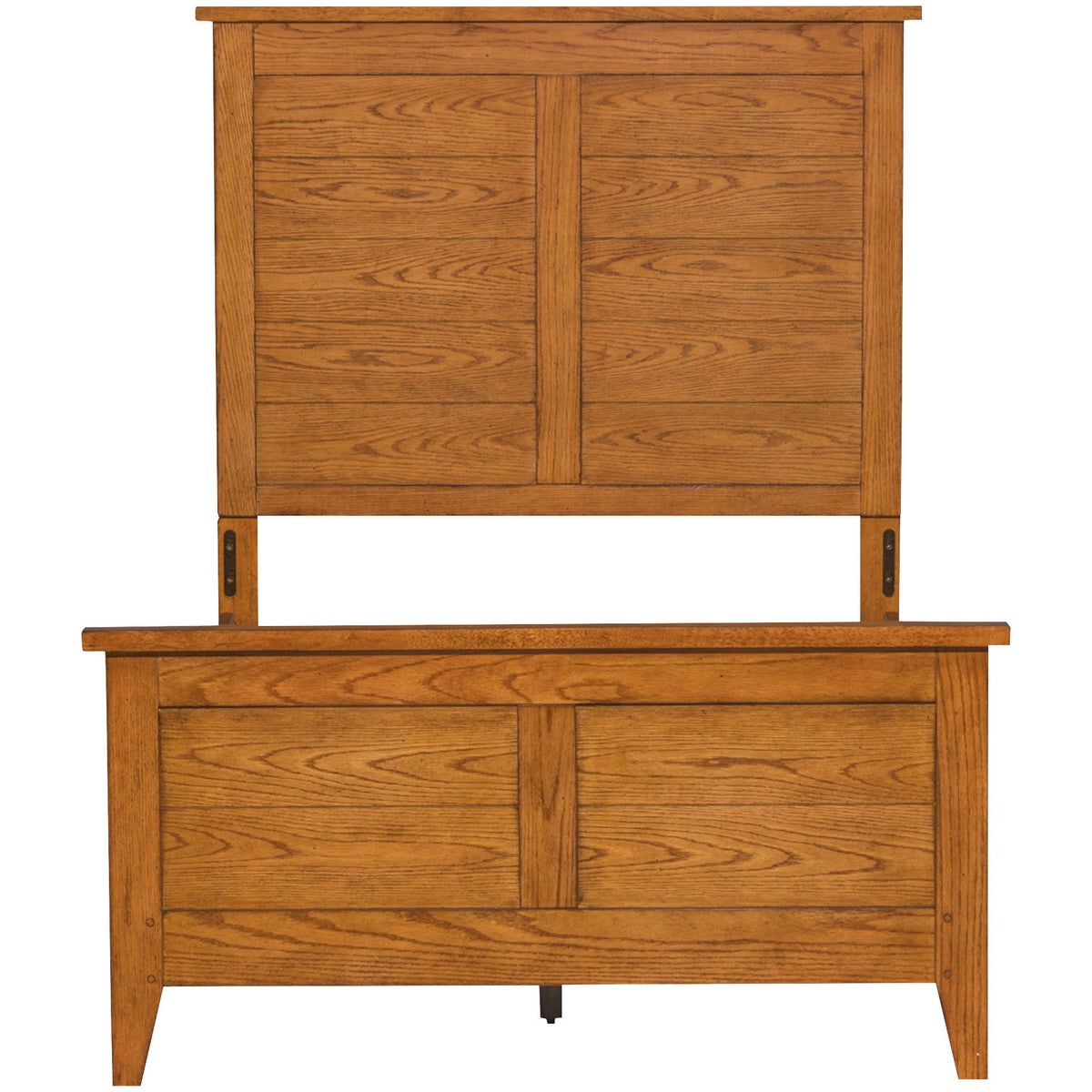 Twin Panel Bed in Aged Oak R986963