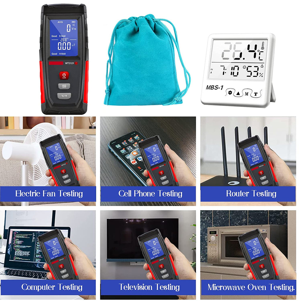 Rechargeable Digital Electromagnetic Field Radiation Detector S83987