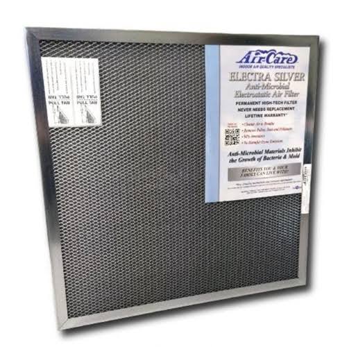 Silver Electrostatic Permanent Air Filter 10 x 20 x 1 in A6744