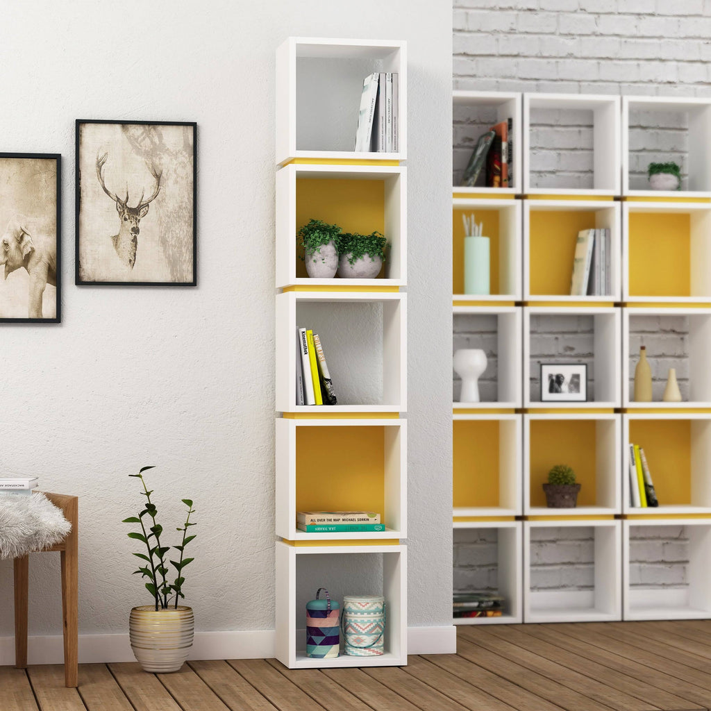 White Modern Bookcase A383465