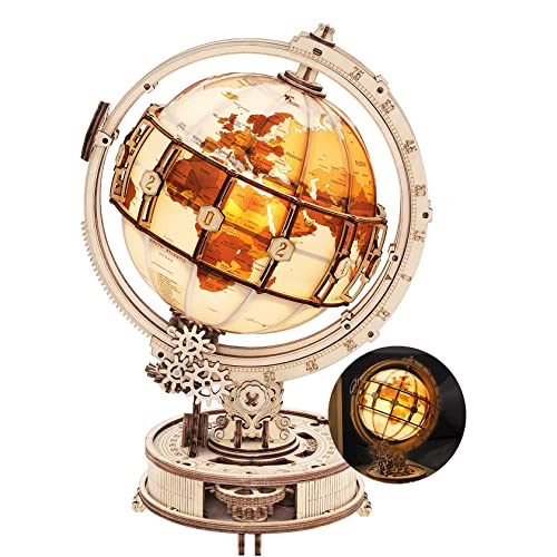 Illuminated Globe with Stand 180pcs 3D Wooden Puzzles Y34021