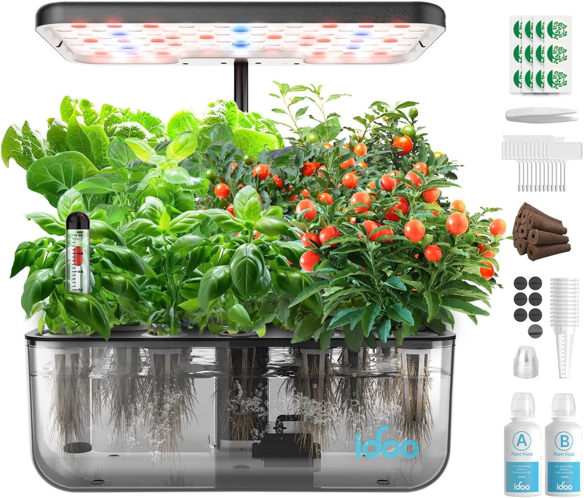 12 Pods Hydroponics Growing System with LED Grow Light L910127