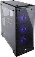 Black Mid-Tower Case with 3 RGB Fans Tempered Glass H713738