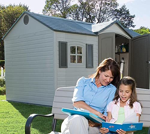 Outdoor Storage Dual Entry Shed, 15 x 8 ft, Desert Sand V9857