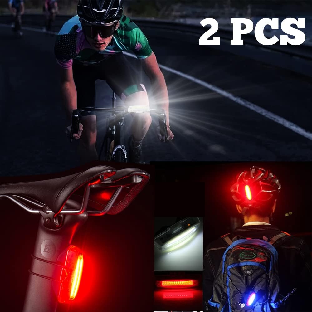 LED Bike Light Set, 2200mah Bike Headlight and 2 Pack Rear Bike Tail Light, Waterproof G68961