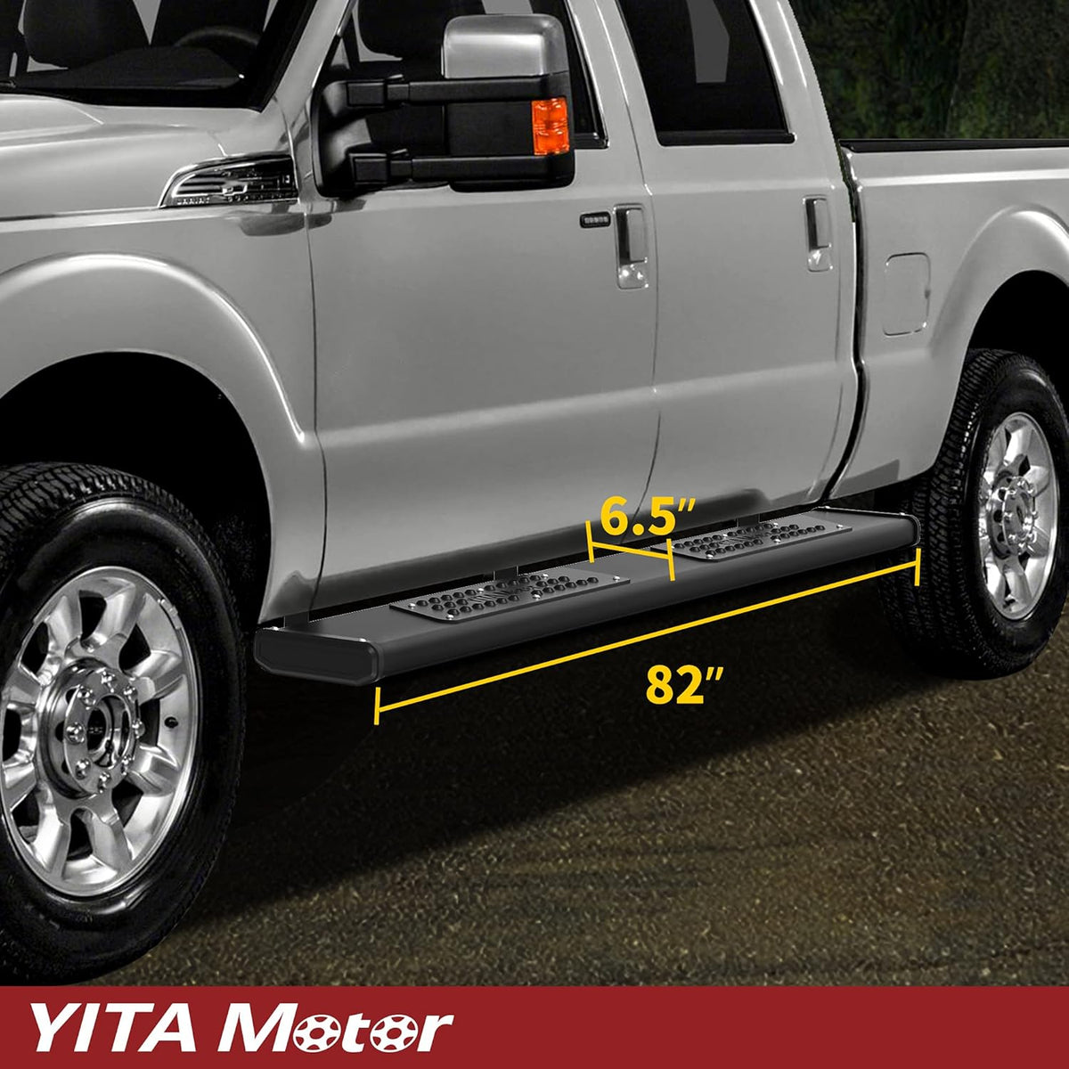 6.5 Inches Aluminum Running Boards Side Steps Nerf Bars S1006