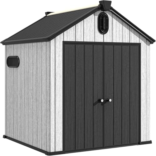 Grey Resin Plastic Outdoor Storage Shed Y317