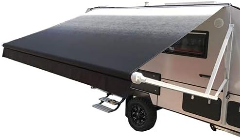 Motorized 21 x 8 Ft Gray Fade Retractable RV Awning N442