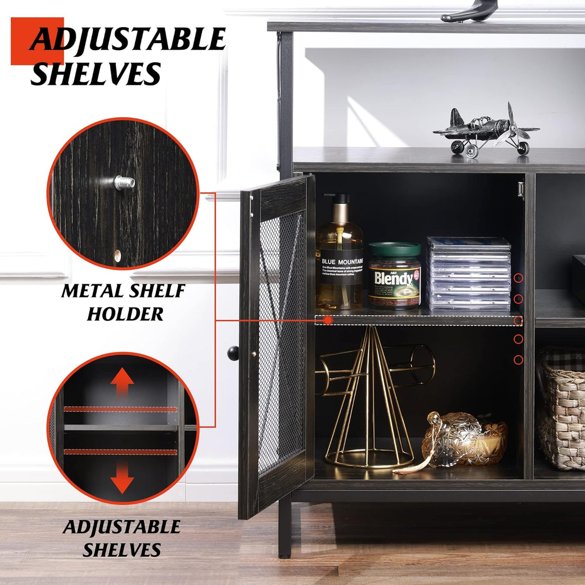 55 inch TV Stand with Storage Cabinet G2530