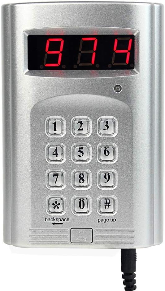 Wireless Calling System Number Keypad Caller and 3 Number Display Host T5091