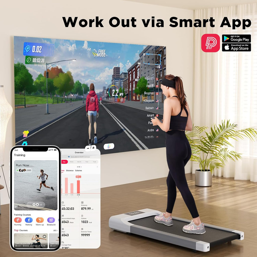 Under Desk Treadmill with Remote Control LED Display U3080