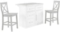 White Faux Marble Top Kitchen Island I9919