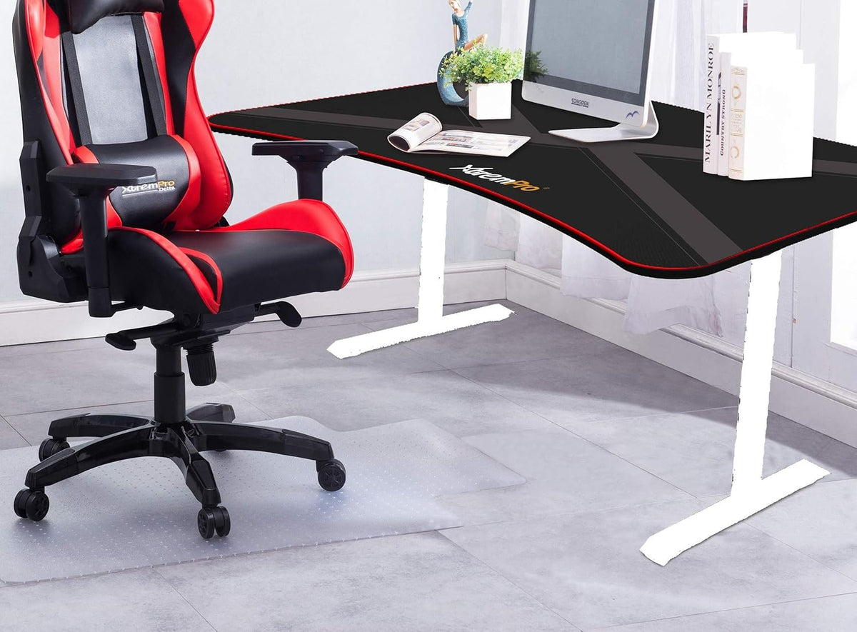 Black White Gaming Desk with Cable Management B51521