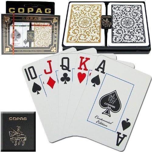 Black and Gold Jumbo Index Playing Card Set O237613