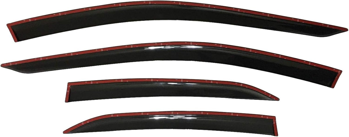 Dark Tinted Tape-On Side Window Visor Deflectors Vent Rain Guards H85401
