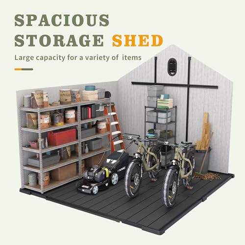 Grey Resin Plastic Outdoor Storage Shed Y317