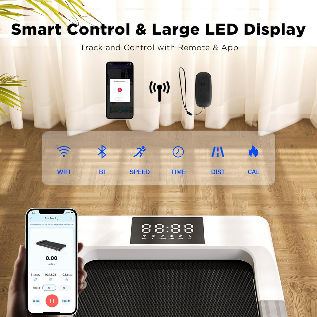 Under Desk Treadmill with Remote Control LED Display U3080