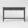 Gray Wood Writing Desk with Drawers J7051