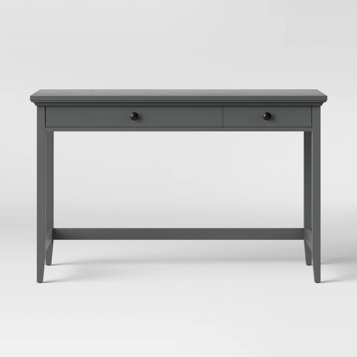 Gray Wood Writing Desk with Drawers J7051