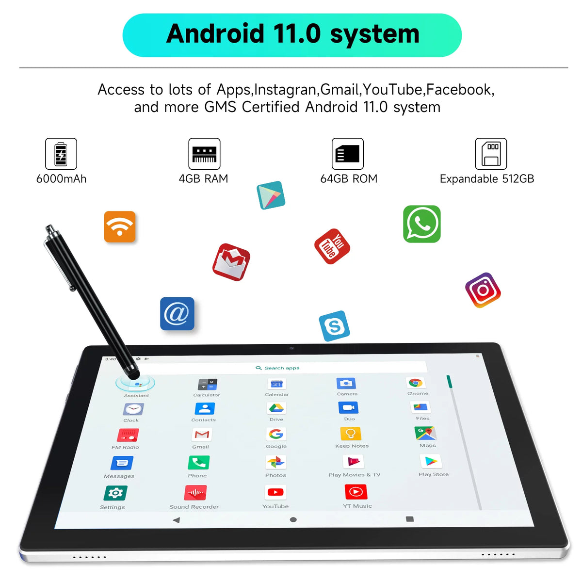 10 inch Android Tablet with Keyboard Case W832