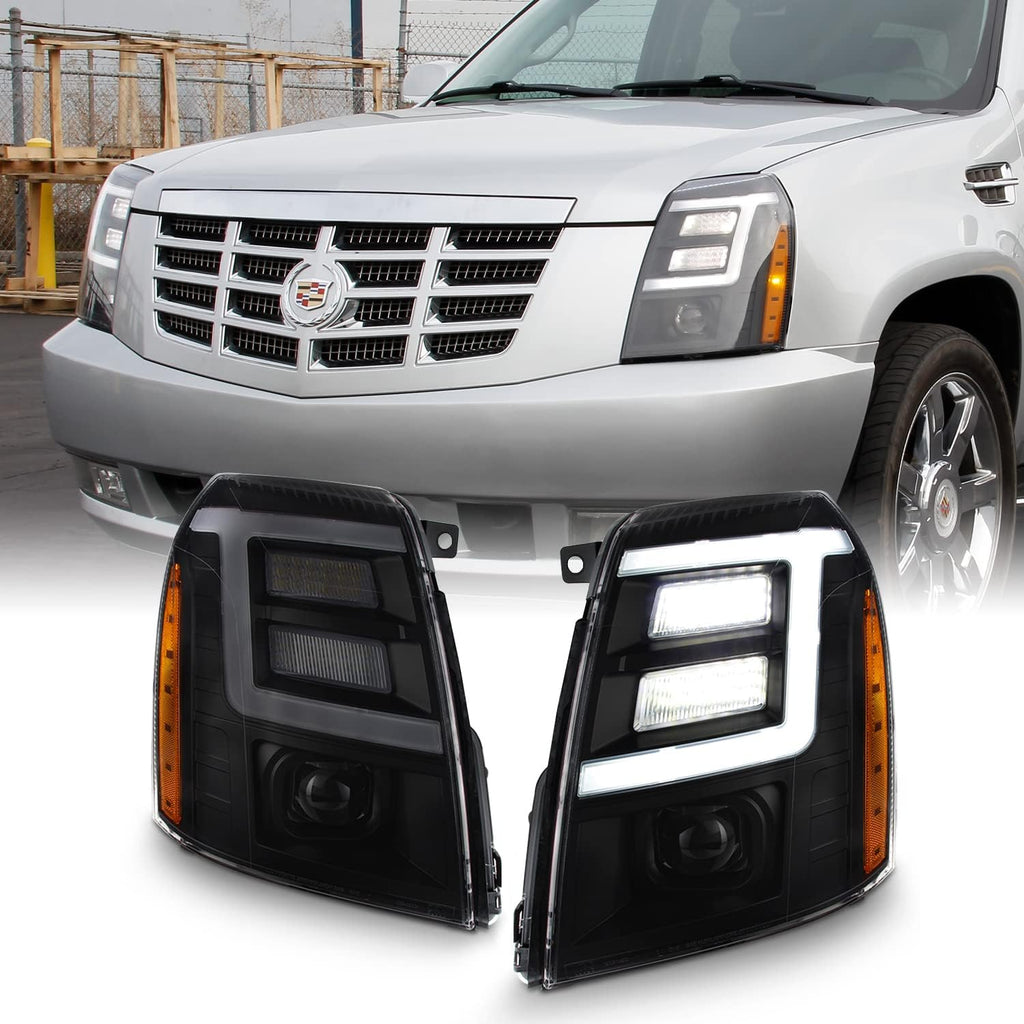 Black Smoked LED Projector Headlight P765