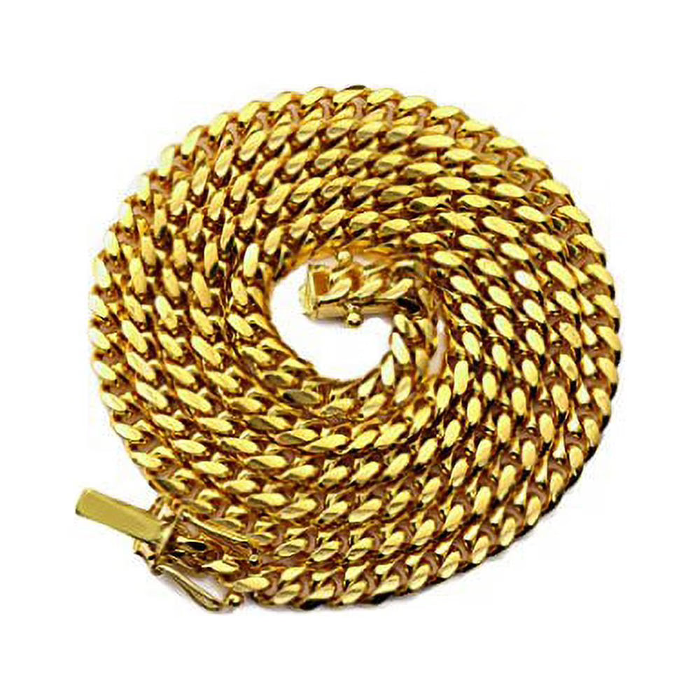 10K Yellow Gold Miami Cuban Link Chain Necklace (24") O63937