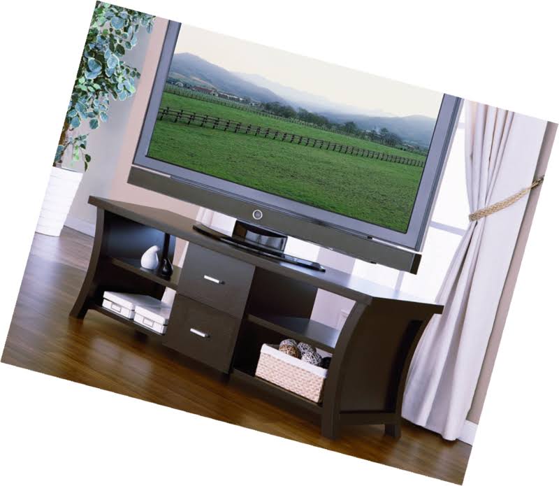 Cappuccino 60-Inch Entertainment Console with Drawer Storage F616721