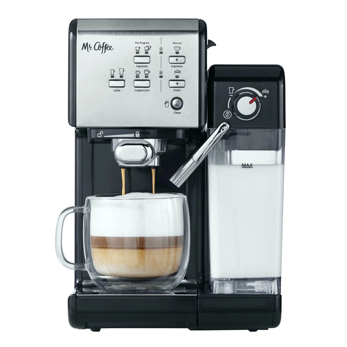 Black Espresso and Cappuccino Machine L649139