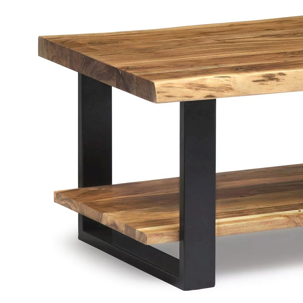 Natural Live Edge Wood Coffee Table E429