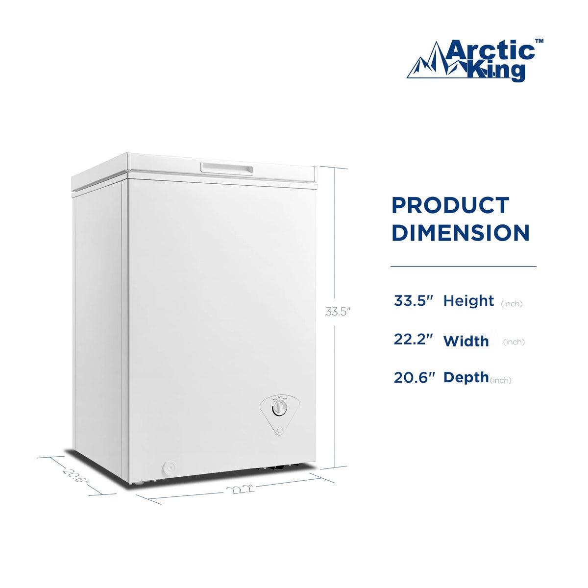 3.5 Cu ft White Chest Freezer N4333
