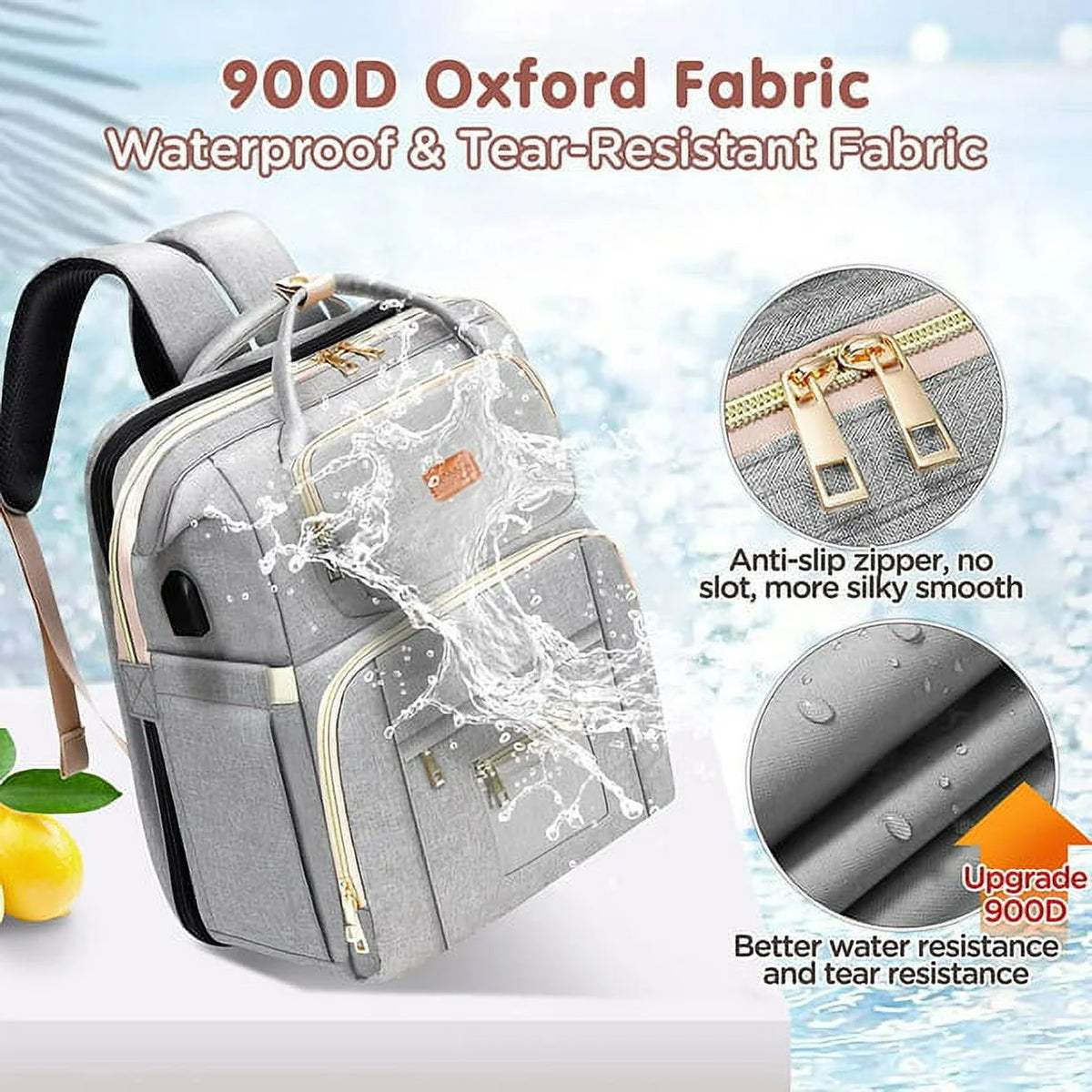 Waterproof Changing Station Backpack Diaper Bag K241