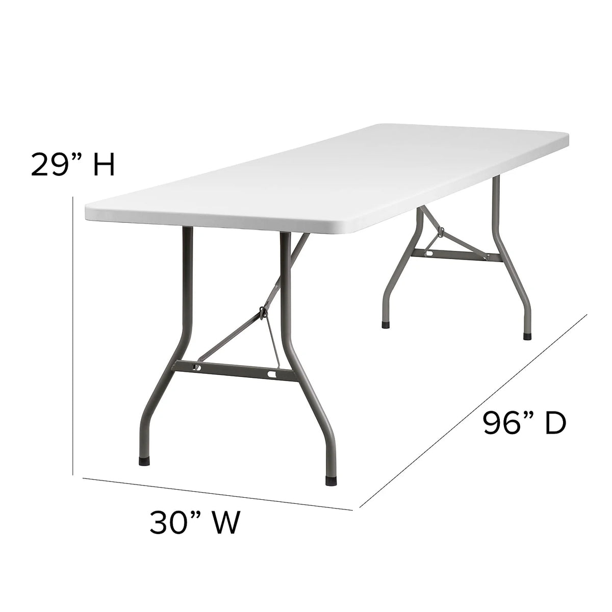 Granite White Plastic Folding Table E939