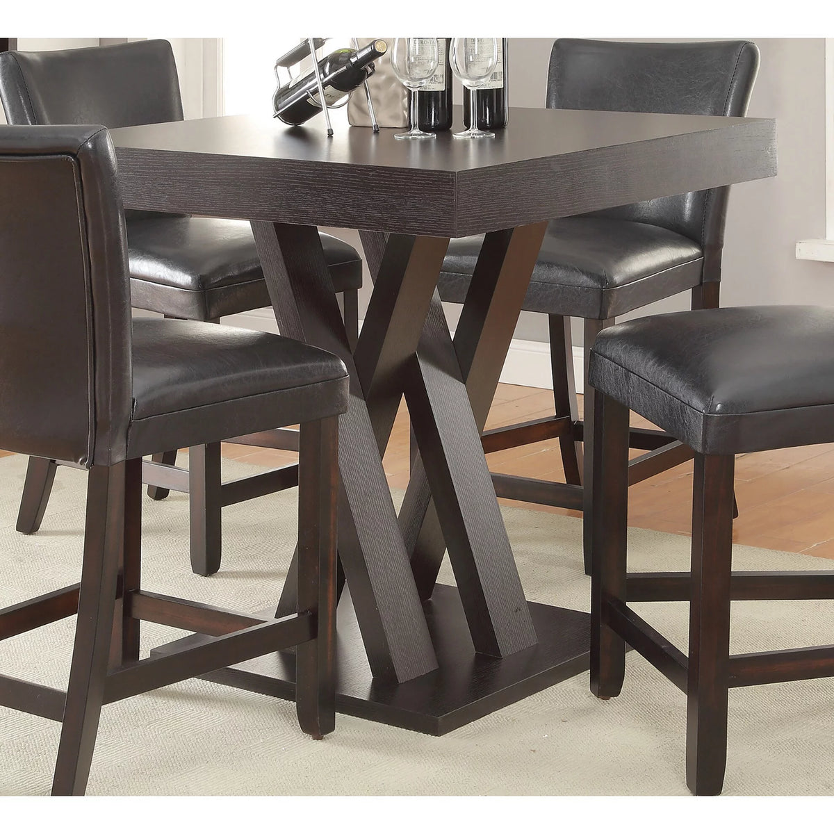 Cappuccino Square Counter Height Table Q210122