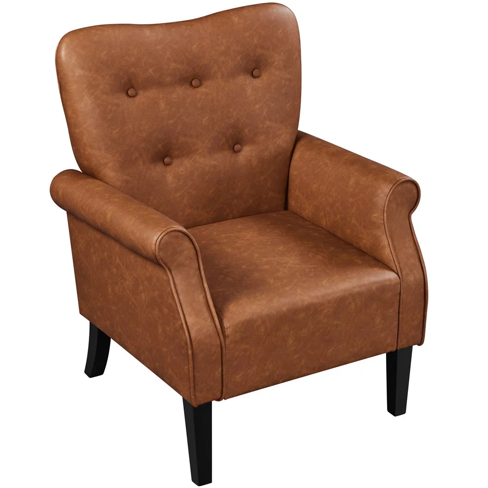 Set of 2 Faux Leather Accent Chair L3538