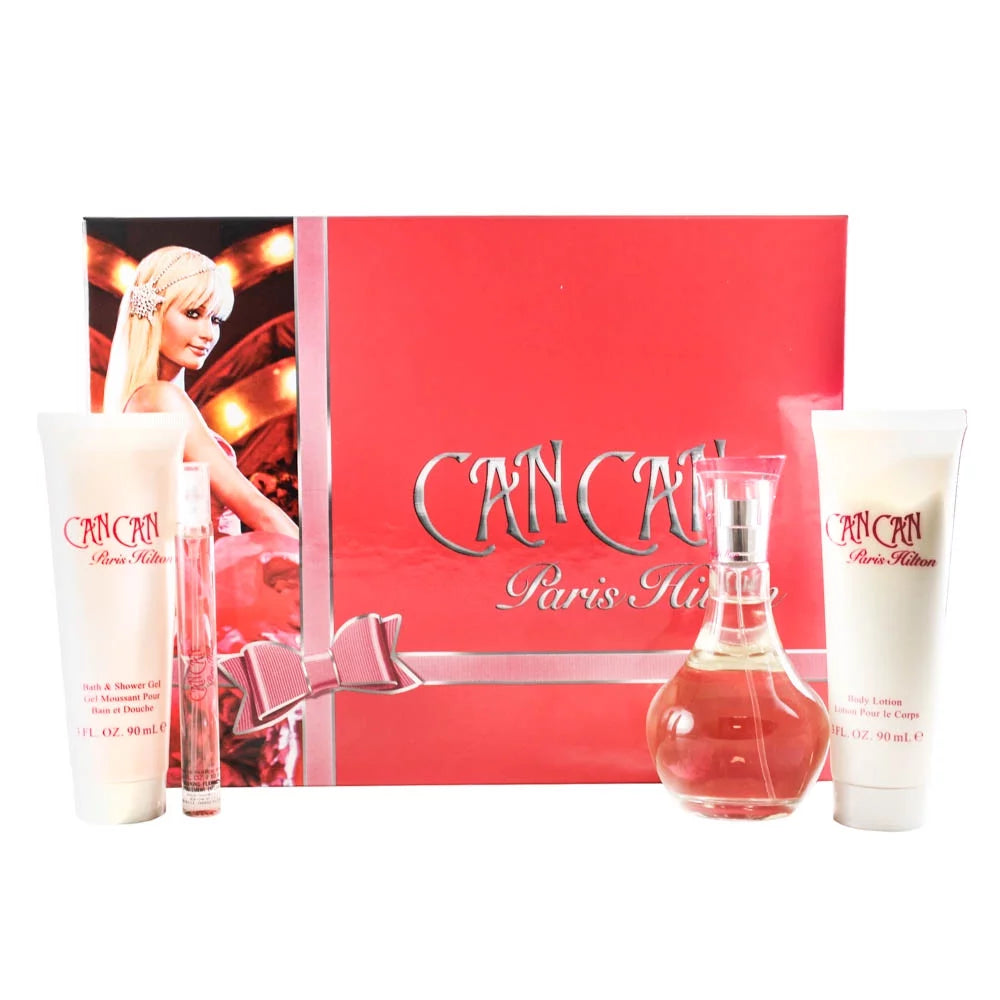 4 Pc Eau De Parfum Spray Body Lotion Bath & Shower Gel Gift Set D2319