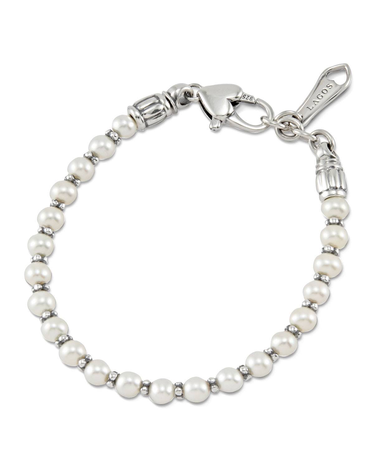 Sterling Silver Pearl Bracelet D3122