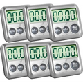 Stainless Steel Digital Kitchen Timer 6 Pack W751