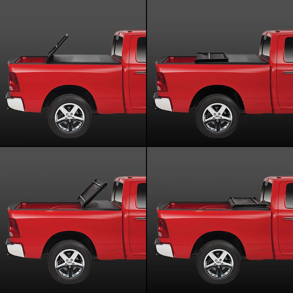 Tri-Fold Soft Top Tonneau Cover for Ford F250 F350 Super Duty 6.5' Bed E446725
