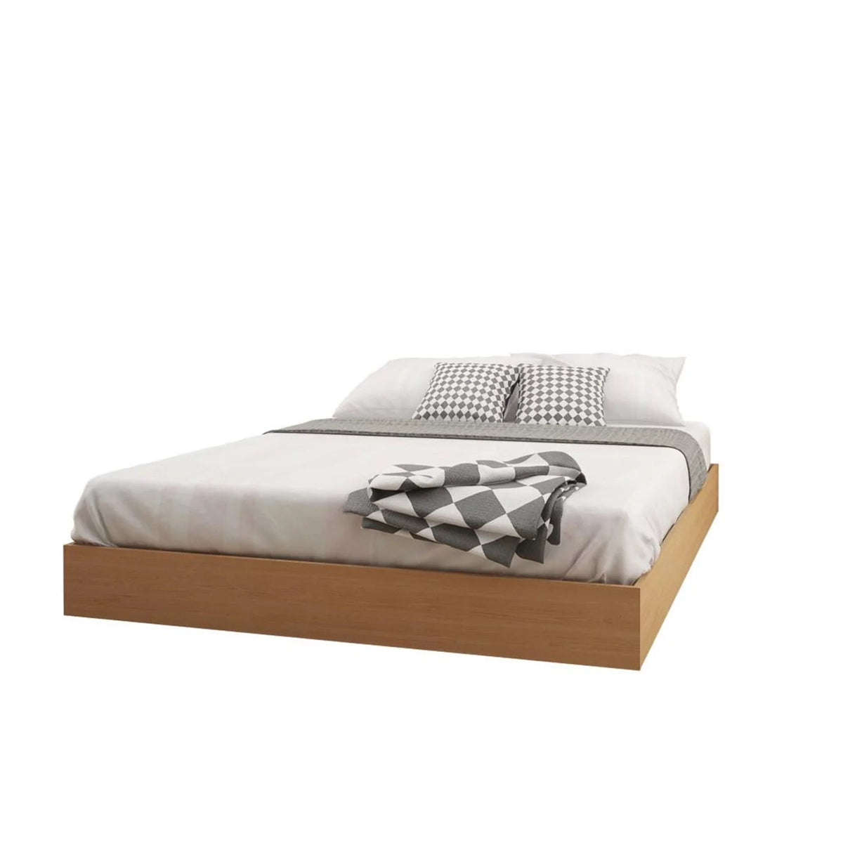 Queen Size Bedroom Set Natural Maple White Z488