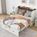 Full Size Black Wood Murphy Chest Bed with Drawer N8651