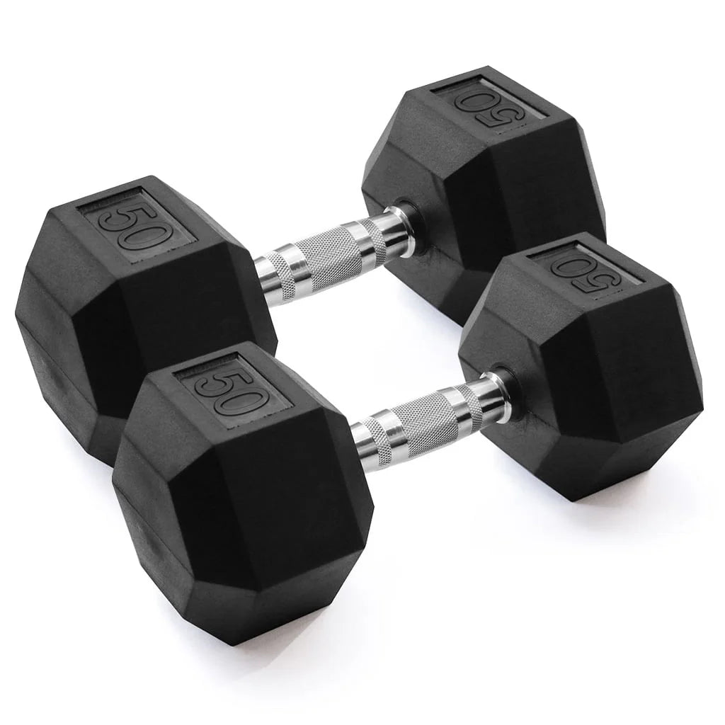 25lb Rubber Hex Dumbbell Pair A23952